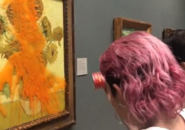 Протестиращи екоактивисти унищожиха една от най известните картини на Винсент ван