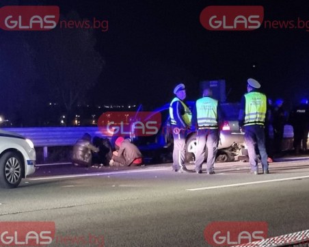 След гонка с полицията: Кола с мигранти катастрофира на АМ „Тракия”