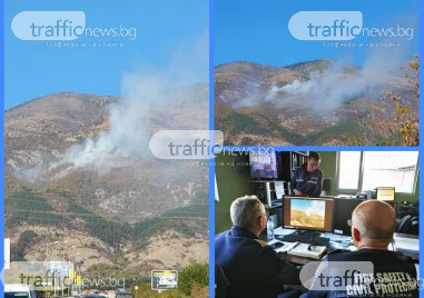 Горският пожар в Карлово за който TrafficNews по рано съобщи се