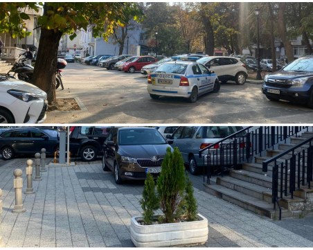 Каменна кашпа разпали страстите в съда, администрацията въвежда ред при паркирането