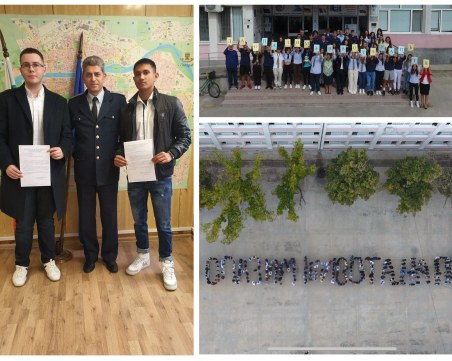 Началникът на пловдивския КАТ с благодарности към двама дванадесетокласници