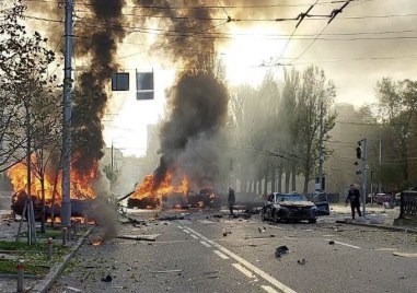 Множество експлозии бяха чути днес в Киев където прозвучаха сирените