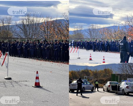 Екшън демонстрация! МВР - Пловдив показва как се действа при арест с лента с шипове