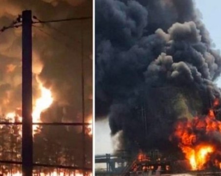 Пожар избухна в голям петролен склад в Русия