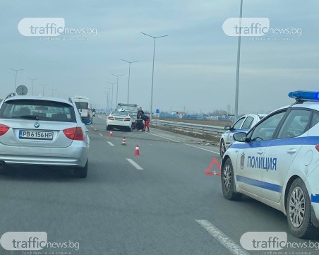 Катастрофа на пътя Пловдив – Асеновград затруднява движението