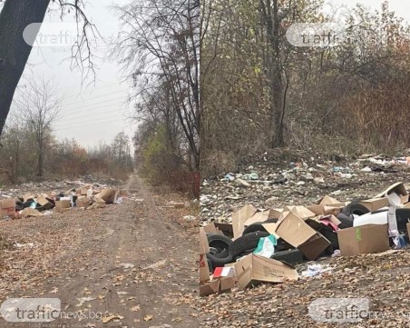 Докога? Пресечката край Рогошко шосе отново потъна в боклуци
