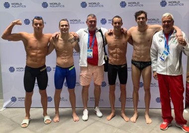 Щафетата на България в плуването в дисциплината 4х200 метра завърши