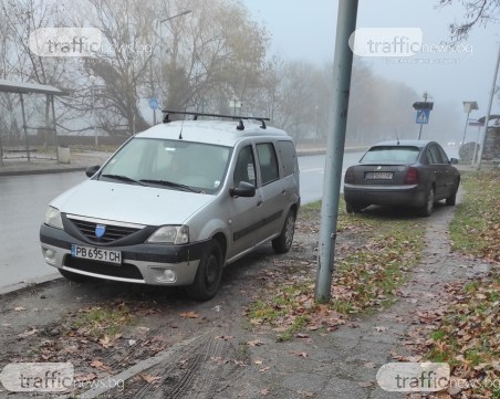 Наглеци си направиха импровизиран паркинг на зелени площи на бул. 