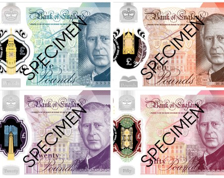 Показаха първите банкноти с лика на крал Чарлз III