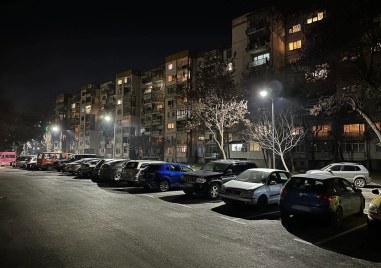 Новото LED осветление на новоизградения паркинг намиращ се ул Победа