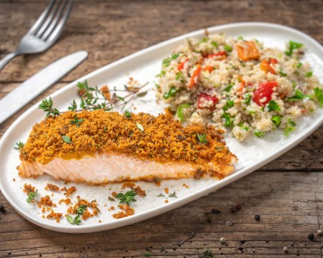 Бързо, лесно и много вкусно - сьомга на фурна с хрупкава коричка