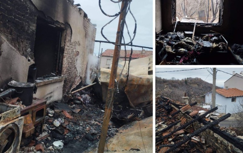 Къща се запали и горя в Пловдивско. Мъж и жена