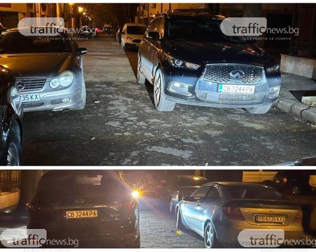 Абсурд! Автомобил със софийска регистрация запуши цяла улица в Кючука