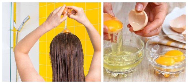 Жълтъкът действа на косата като естествен емулгатор, като ефективно свързва