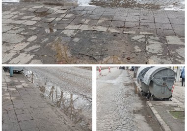 Питейна вода блика на тротоар в Смирненски сигнализира читател на TrafficNews