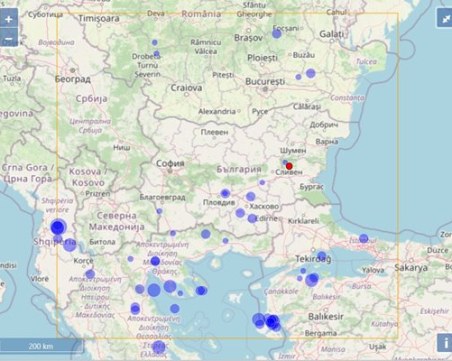 Две слаби земетресения край Шумен и Сунгуларе тази сутрин