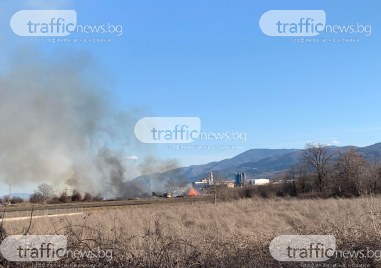Пожар е избухнал на околовръстното край Пловдив посока Куклен научи TrafficNews