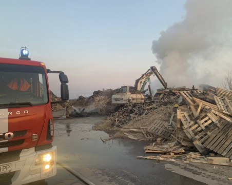 Пожар горя до Околовръстното на Пловдив