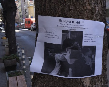 Предупредителна бележка се появи на дърво в София