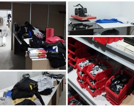 Спецакция на МВР: Разбиха цех за дрехи ментета в Асеновград