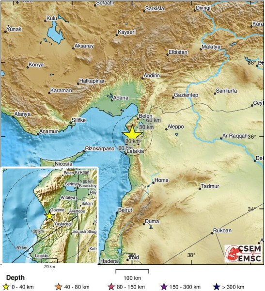 Европейският средиземноморски сеизмологичен център регистрира ново земетресение с магнитуд 4,4