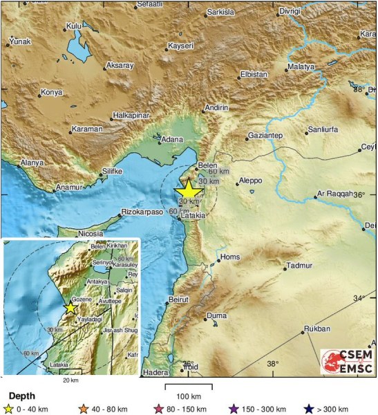 Ново земетресение на границата между Турция и Сирия
