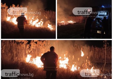 Пожар избухна между Златитрап и Брестовица около 18 30 часа на