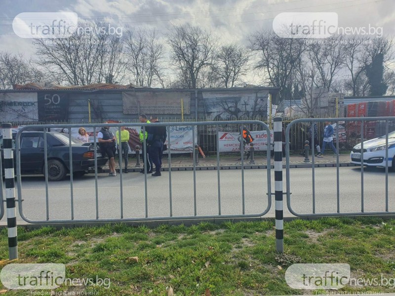 Мерцедес самокатастрофира на пловдивски булевард