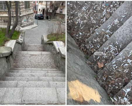 След публикация на TrafficNews: На стълбите на Сахат тепе вече няма нито един фас