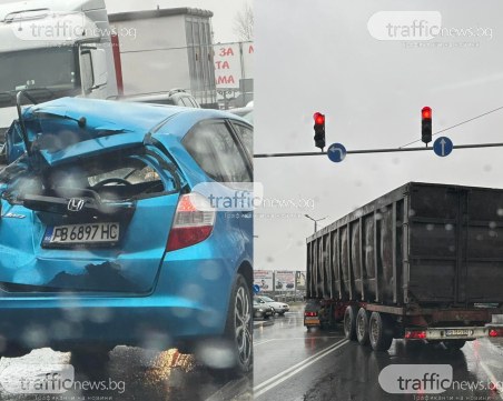 Жена е откарана в болница след катастрофата на Околовръстното край Марково