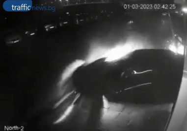 Видеокамери са заснели бруталната катастрофа на пловдивски булевард от снощи
