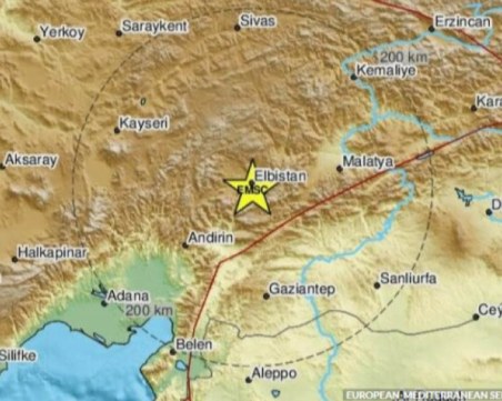 Серия от земетресения с магнитут над 4 в Югоизточна Турция