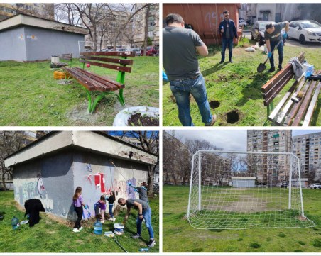 Браво, Пловдив! Група ентусиасти преобразиха квартално игрище, но това е само началото