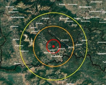 Лек трус в района на Гоце Делчев