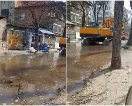 Голяма ВиК авария в Кючука – улица се превърна в река, стотици са без вода
