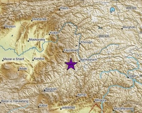 Силен трус разлюля Афганистан