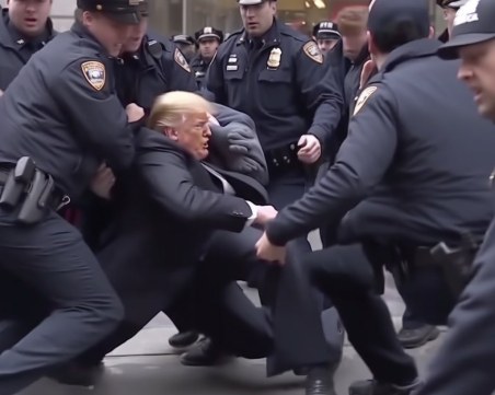 Изкуствен интелект генерира снимки как би изглеждал арестът на Тръмп