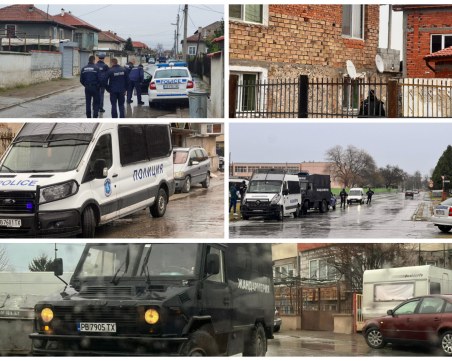 Махалата в Стамболийски почерня от полиция след безредиците снощи! Дронове, пушки помпи и десетки униформени