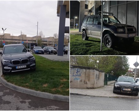 Докога? Луксозни коли системно окупират тротоари и градинки в Пловдив
