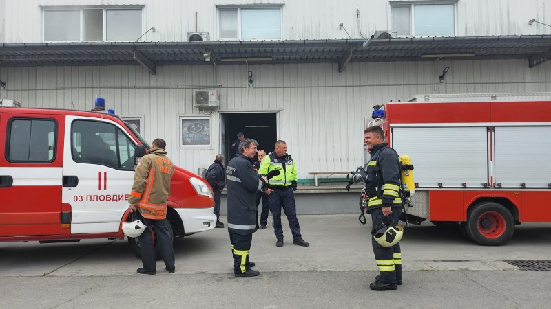 Пожар избухна в хлебозавод край Пловдив, 3 екипа огнеборци са на място