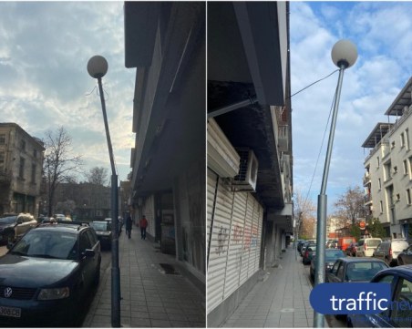 Месец по-късно: Изкривени улични лампи продължават да притесняват жители в Кършияка