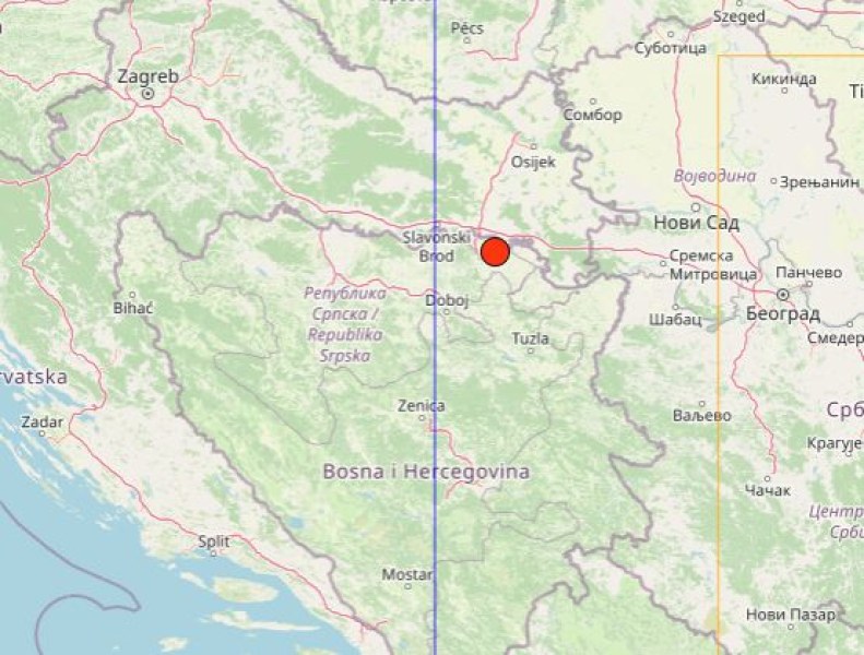Земетресение с магнитуд 4,2 по Рихтер разтърси Босна и Херцеговина
