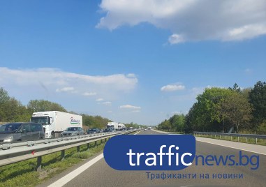 Движението при 25 км на АМ Тракия в посока Бургас