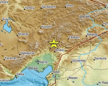 Ново земетресение в турския окръг Кахраманмараш