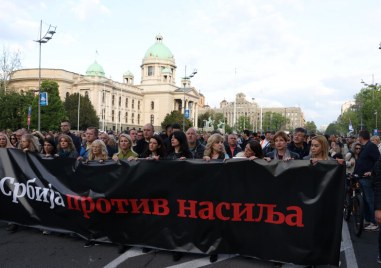 50 хиляди души протестираха в Белград срещу насилието Протестът беше