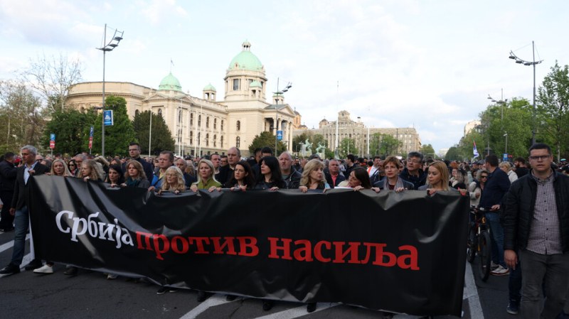 50 хиляди души протестираха в Белград срещу насилието. Протестът беше