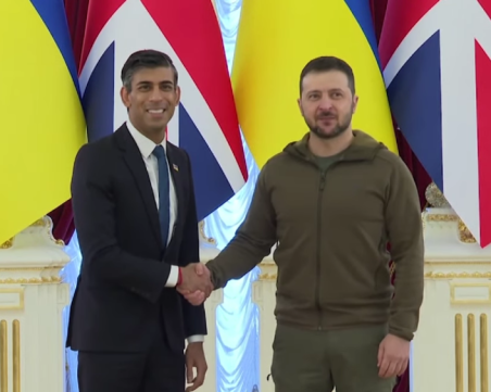 Зеленски се среща с Риши Сунак в Лондон