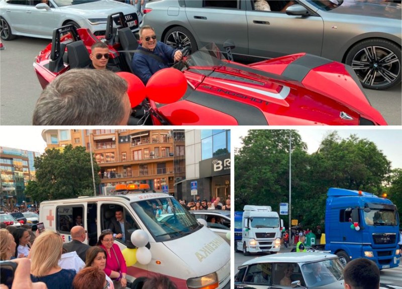 Три тира изпратиха абитуриент пред Новотела, на паркинга се появи и линейка