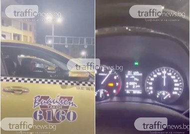 Видео от състезание между две таксиметрови коли по централен булевард