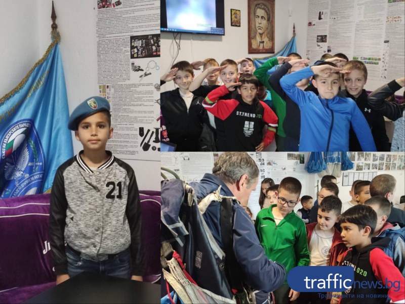 Парашутисти - ветерани посрещнаха пловдивски ученици в клуба си